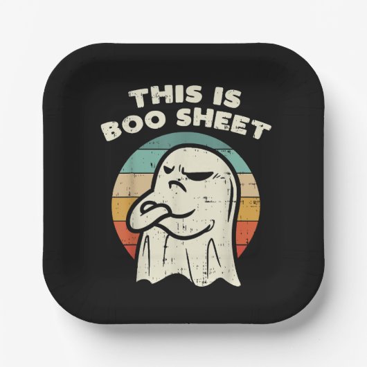 Dit is Boo Sheet Ghost Papieren Bordje (Voorkant)