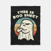 Dit is Boo Sheet Ghost Retro Halloween Costume Me Fleece Deken (Voorkant)
