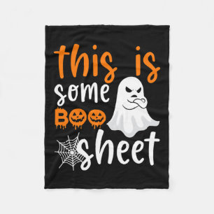 Dit is Boo Sheet Ghost Retro Halloween Costume Me Fleece Deken