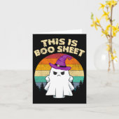 Dit is Boo Sheet Ghost Retro Halloween Costume Me Kaart (Gele Bloem)