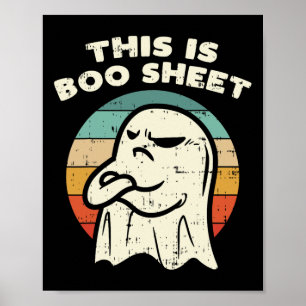 Dit is Boo Sheet Ghost Retro Halloween Costume Me Poster