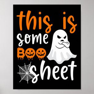 Dit is Boo Sheet Ghost Retro Halloween Costume Me Poster