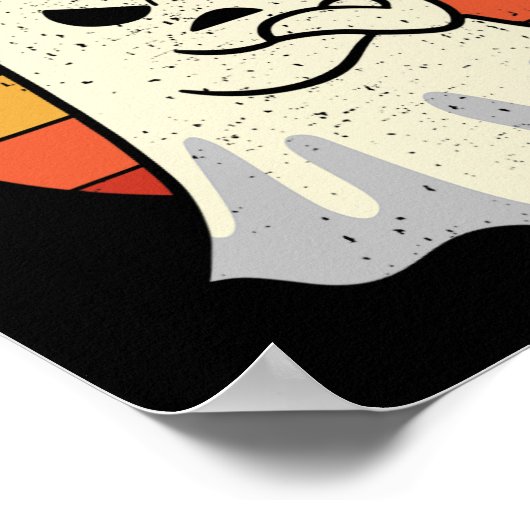 Dit is Boo Sheet Ghost Retro Halloween Costume Me Poster (Hoek)