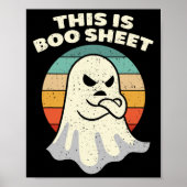 Dit is Boo Sheet Ghost Retro Halloween Costume Me Poster (Voorkant)
