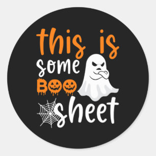 Dit is Boo Sheet Ghost Retro Halloween Costume Me Ronde Sticker