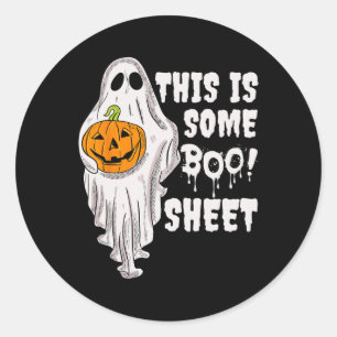 Dit is Boo Sheet Ghost Retro Halloween Costume Me Ronde Sticker