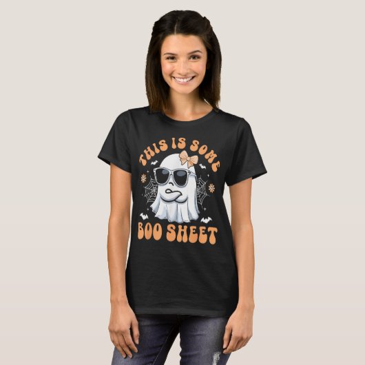 Dit is Boo Sheet Ghost Retro Halloween Costume Me T-shirt (Voorkant volledig)