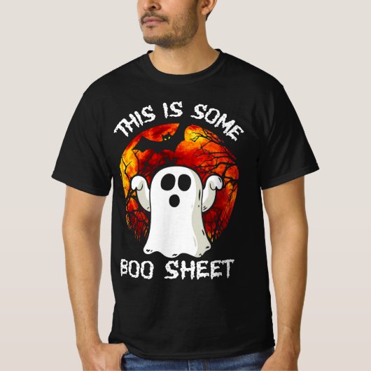 Dit is Boo Sheet Ghost Retro Halloween Costume Me T-shirt (Voorkant)