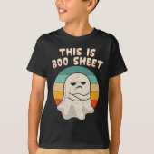 Dit is Boo Sheet Ghost Retro Halloween Costume Me T-shirt (Voorkant)