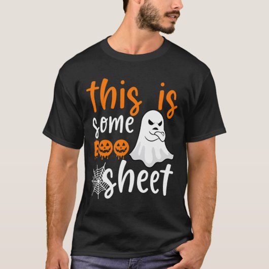 Dit is Boo Sheet Ghost Retro Halloween Costume Me T-shirt (Voorkant)