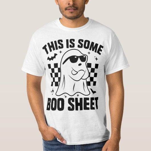 Dit is Boo Sheet Ghost Retro Halloween Costume Me T-shirt (Voorkant)