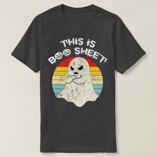 Dit is Boo Sheet Ghost Retro Halloween Costume Me T-shirt (Design voorkant)