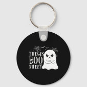 Dit is Boo Sheet Ghost Retro Halloween Costuum 1 Sleutelhanger (Voorkant)