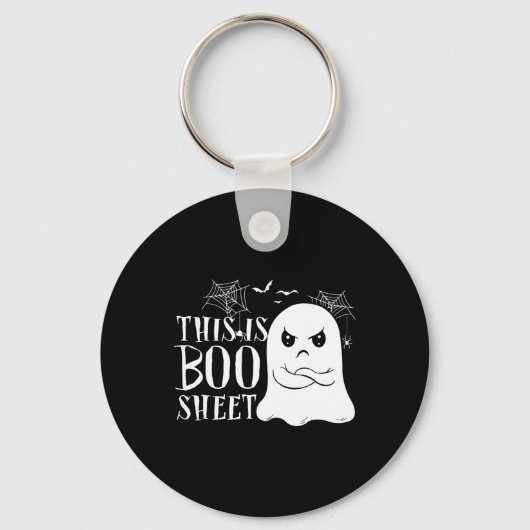 Dit is Boo Sheet Ghost Retro Halloween Costuum 1 Sleutelhanger (Voorkant)