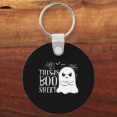 Dit is Boo Sheet Ghost Retro Halloween Costuum 1 Sleutelhanger (Voorkant)