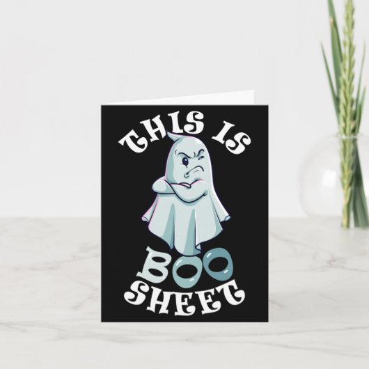 Dit Is Boo Sheet Ghost Retro Halloween Kostuum Kaart (Voorkant)