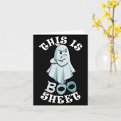 Dit Is Boo Sheet Ghost Retro Halloween Kostuum Kaart (Gele Bloem)