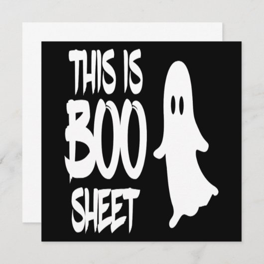 Dit is Boo Sheet Ghost Spooky Halloween Gift Kaart (Voorkant / Achterkant)