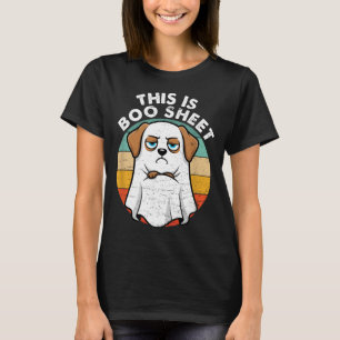 Dit Is Boo Sheet Labrador Hond Retro Halloween T-shirt