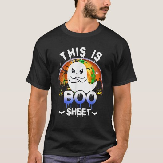 Dit is Boo Sheet Leuke Ghost Halloween Kinder Boys T-shirt (Voorkant)