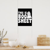Dit is Boo Sheet Spook Grappig Halloween Kostuum Poster (Keuken)