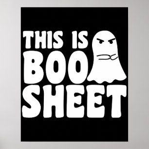 Dit is Boo Sheet Spook Grappig Halloween Kostuum Poster