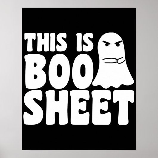 Dit is Boo Sheet Spook Grappig Halloween Kostuum Poster (Voorkant)