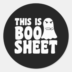 Dit is Boo Sheet Spook Grappige Halloween Kostuum Ronde Sticker