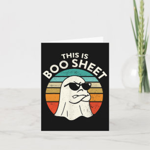 Dit is Boo Sheet Spook Retro Halloween Kostuum Voo Kaart