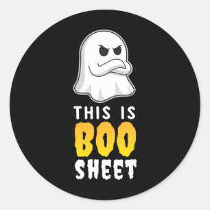 Dit is Boo Sheet T Shirt Funny Ghost Spooky Party Ronde Sticker