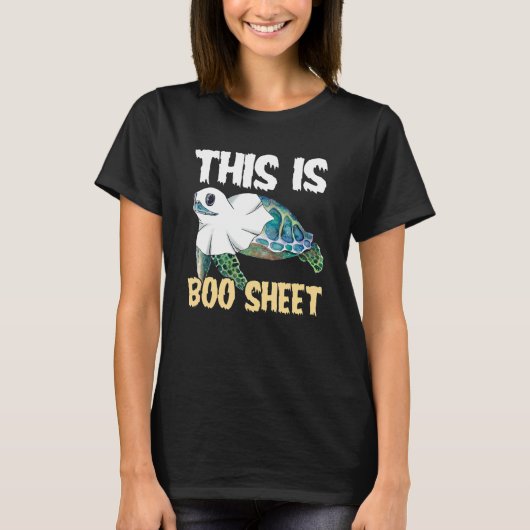 Dit is Boo Sheet Turtle Halloween Costuum T-shirt (Voorkant)