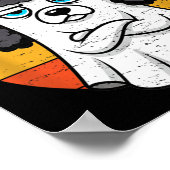 Dit is Boo Sheet Zwarte Poodle Hond Retro Hallowee Poster (Hoek)