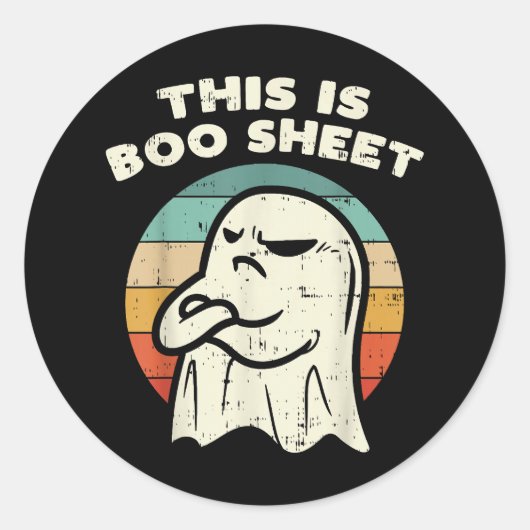 Dit Is Boo Vel Geest  Ronde Sticker (Voorkant)