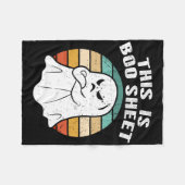 Dit is BOOSheet Ghost Retro Halloween Costuum Fleece Deken (Voorkant (Horizontaal))