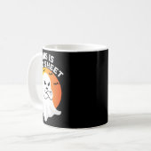 Dit is BOOSheet Ghost Retro Halloween Costuum Koffiemok (Voorkant links)