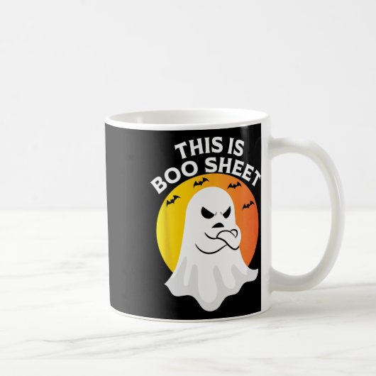 Dit is BOOSheet Ghost Retro Halloween Costuum Koffiemok (Rechts)