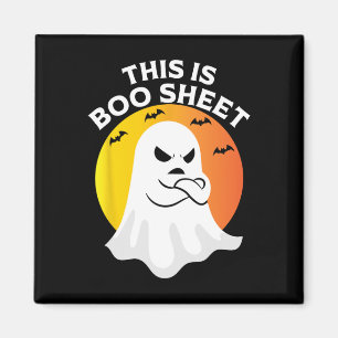 Dit is BOOSheet Ghost Retro Halloween Costuum Magneet