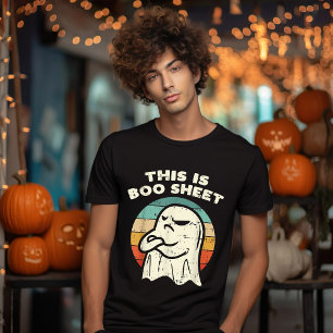 Dit is BOOSheet Ghost Retro Halloween Costuum T-shirt