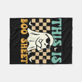 Dit is Boosheet Ghost Retro Halloween Kostuum Mann Fleece Deken (Voorkant (Horizontaal))