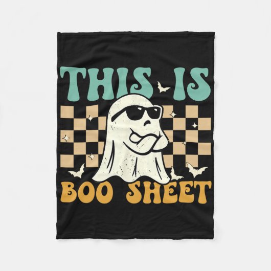 Dit is Boosheet Ghost Retro Halloween Kostuum Mann Fleece Deken (Voorkant)
