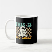 Dit is Boosheet Ghost Retro Halloween Kostuum Mann Koffiemok (Links)
