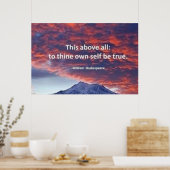 "Dit is bovenal voor zichzelf waar" Poster (Keuken)