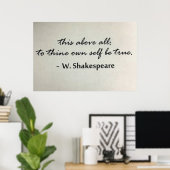 "Dit is bovenal voor zichzelf waar" Poster (Thuiskantoor)