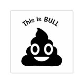 Dit is BULL Poop Emoji Funny Zelfinktende Stempel (Design)