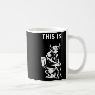 Dit is Bullsht Funny Bull Toilet Humoristische Koe Koffiemok