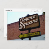 Dit is Campbell CA, Old Campbell Signage Briefkaar Briefkaart (Voorkant / Achterkant)