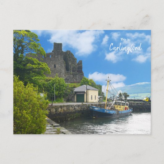 Dit is Carlingford- Ierland Briefkaart (Voorkant)
