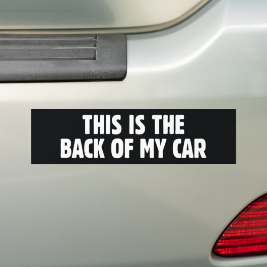 Dit is de achterkant van mijn auto bumpersticker (Op auto)