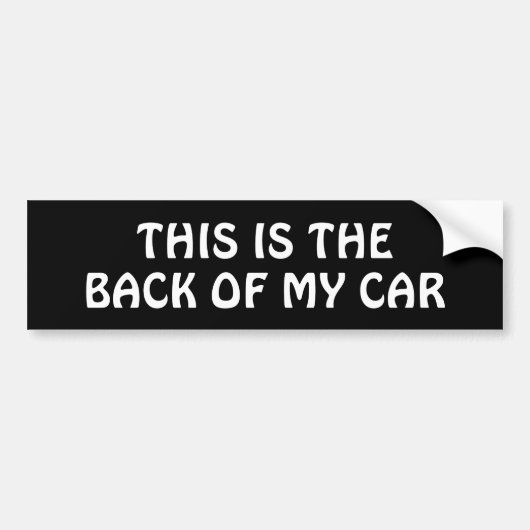 DIT IS DE ACHTERKANT VAN MIJN AUTO BUMPERSTICKER (Voorkant)