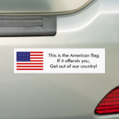 Dit is de Amerikaanse vlag, als het smaakt... Bumpersticker (Op auto)